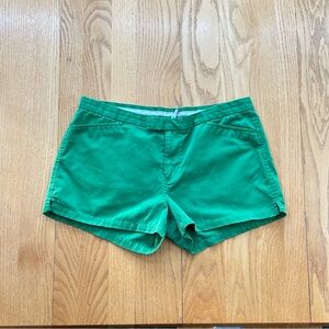 Abercrombie & Fitch Womens Green Mini Chino Shorts Size 10 Preppy Classic